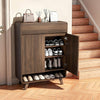 Shoe Cabinet with 1 Drawer & 2 Doors 4-Tier Shoe Rack with Adjustable Shelves