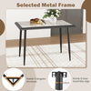 Indoor Modern Breakfast Table w/ Faux Marble Tabletop-Grey