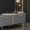 Kara Modern Large TV Stand with Storage - Grey & Wallnut