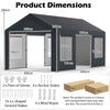 Portable Garage Canopy Tent 600x300cm w/Roll-up Doors for Car SUV Truck Boat
