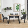 Dining Table Dining Room Kitchen Garden Table Metal Straight Legs Wooden Color
