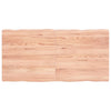 Camerina Table Brown 120x60x4 Treated Solid Wood Oak Live ,Table P9D5