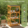 3-Tier Outdoor Storage Shelf Rack Wooden Garden Plant Stand Rack Display Shelf