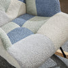 Boucle Rocking Chair with Footstool Lazy Cozy Leisure Seating for Living Room