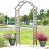 Garden Arch Wood Pergola Feature Trellis Rose Climbing Plant Grey Archway Frame