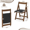 Foldable Dining Chair Set of 2 Accent Armless Kitchen Chair-Grey