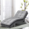 6 Position Adjustable Recliner Sofa Chaise Longue Sleeper Chair Bed Chrome Legs