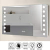 80cm Large Bathroom Mirror with Shaver Socket Demister LED Lights Touch Control