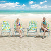 Portable Sand Chairs 2-Pack Beach Chairs with Towel Bars-Green