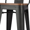 Tall Industrial Wood Top Bar Stool Table In/Outdoor Cafe Bistro + 2/4pcs Chairs