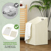Freestanding Pull-out Laundry Cabinet with 2 Removable Bins-Natural