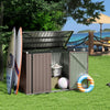 Outdoor Trash Can Storage Shed w/Galvanized Steel Frame-Grey