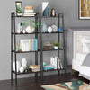 Steel Ladder Shelf 4/5 Tier Storage Rack Bookshelf Shelving Stand Wooden Shelves
