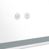 Fogless Bathroom LED Wall Mirror with Dimmable Lights/Magnifier/Touch Switch UK