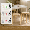 Sturdy Wooden Stools for Indoor Use – 4-Pack Classroom, Kitchen & Dining Room