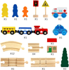 33Pcs Wooden Train Track Rail Set Magnetic Railway Xmas Kid Toy Fit Thomas Brio