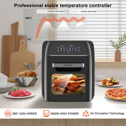 12L Air Fryer Low Fat Healthy Air Convection Oven Cooking Oil Free Kitchen 1800W