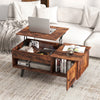 Lift Top Coffee Table Pull up Coffee Table with Storage-Coffee