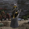Solar Water Feature Fountain for the Outdoor Garden Water Fountain w/LED Light