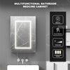Bathroom Mirror Cabinet Wall Mounted - Dimmable Mirror Cabinet with LED Lights