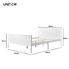 Double Wooden Bed Frame with Headboard and Footboard Solid Pine Wood Kids Bed