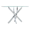Modern Glass Table Cross X Rectangle Square Side Coffee Dining Table Living Room