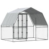 Chicken Cages 2 pcs with Roof and Door Galvanised Steel T6K1