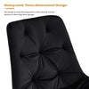4xBlack Swivel Dining Chairs Velvet Padded Seat Dining Room Kitchen