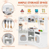 Kids Corner Wooden Play Kitchen with Coffee Machine & Slide-White