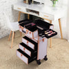 Rolling 5 in 1 Makeup Trolley Beauty Trolley Case w/Drawers Hairdressing Case