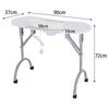 Foldable Wheeled Manicure Nail Table Beauty Salon Portable Technician Work Desk