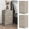 Storage Organizer 3-Drawer Chest Set of 2 Night Stand w/3 Drawers-Grey