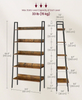 Ladder Shelf, 5-Tier Narrow Shelf, Bookshelf For Home Office, Living Room, Bedro
