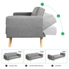 Stylish Linen Fabric Upholstered Clic Clac Sofa Bed 3 Seater Reclining Settee