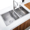 Kitchen Sink Bowl Stainless Steel Drainer Pipe Catering Basin Pot 780*430*210mm