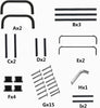 Heavy Duty Metal Double Rail Clothes Garment Hanging Rack w/ Shelfs & Shoe Rack