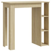 Juroupi Bar Table with Shelf Sonoma Oak 102x50x103.5 Engineered Wood,Bar D9I9