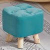 Linen Fabric Padded Stool Bench Footstool Pouffe Footrest Living Room Bedroom