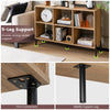 Wooden Storage Bookcase 6 Cube Bookshelf Home Office Display Rack-Natural
