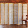 Japanese Style Room Divider Privacy Screen Natural Wooden Frame Non-Woven Fabric