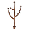 Wooden Coat Rack Freestanding Hallway Tree Rack With Sphere Base and 8 Hooks