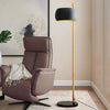 Tall Floor Lamp for Bedroom Living Room, Industrial Standing Lamp, Black Metal u