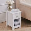 Wooden Small Side Table Slim Narrow Night Stand Bedside Drawer Storage Cabinet