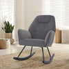 Rocking Chair Recliner Armchair Velvet Upholstered Single Sofa Solid w/Wood Legs