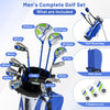 Men's Complete Golf Clubs and Bag Set with 460CC #1 Driver Blue