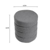 Large Round Footstool Vanity Dressing Table Stool Makeup Chair Grey Teddy Plush
