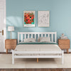Double Bed 4ft6 White Solid Pine Wooden Bed Frame Shaker Style Bedroom Furniture