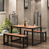 Industrial Dining Table Set wIth 2/4 Chairs Bench Seat Dining Kitchen Furniture
