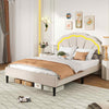Double Platform Bed Mattress Foundation w/ Wooden Slats Support