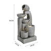 Solar Power Water Fountain Garden Water Feature with LED Light Indoor Outdoor